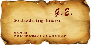 Gottschling Endre névjegykártya